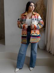 Women's Shirt Jacket - Made With Fire Legend Sunset Pendleton® Wool