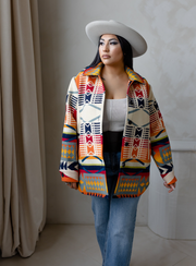 Women's Shirt Jacket - Made With Fire Legend Sunset Pendleton® Wool